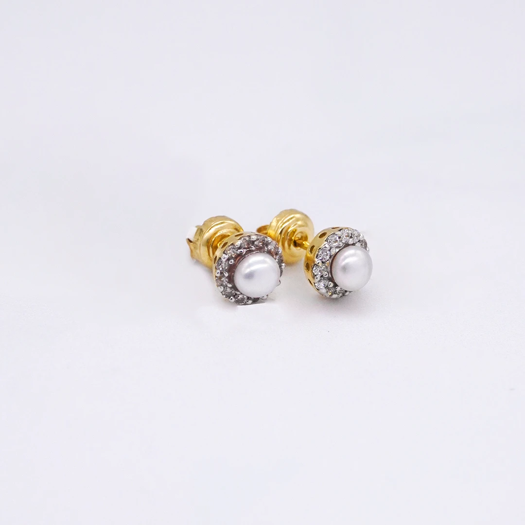 1641936.webp ARETES TOPOS PERLAS ORO 18K - Image 1