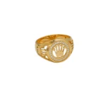 ANILLO PARA HOMBRE ROLEX CALADO PIEDRAS BLANCAS ORO 18K