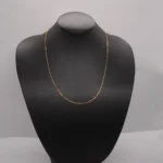 CADENA TEJIDO TRES POR UNO 18K
