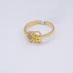 ANILLO PARA DAMA ELEFANTE PIEDRAS CALADO ORO 18K