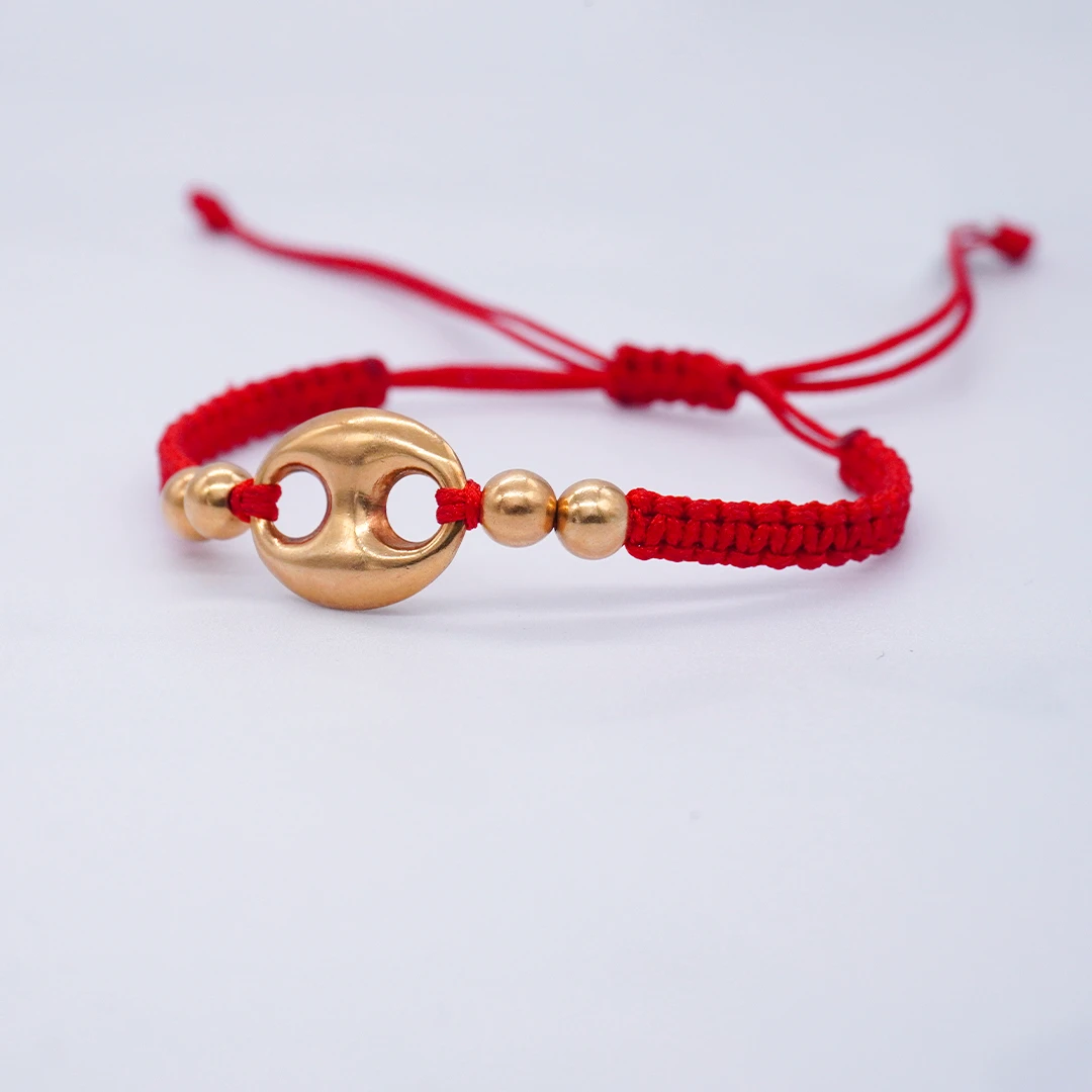 1951147.webp PULSO TEJIDO ESLABON GUCCI CUATRO BOLAS ORO 18K - Image 1