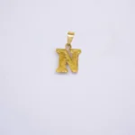 DIJE LETRA N ORO 18K