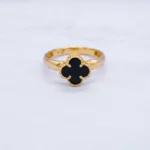 ANILLO PARA DAMA VAN CLEEF NEGRO ORO 18K