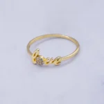 ANILLO LOVE CON ZIRCONES 18K