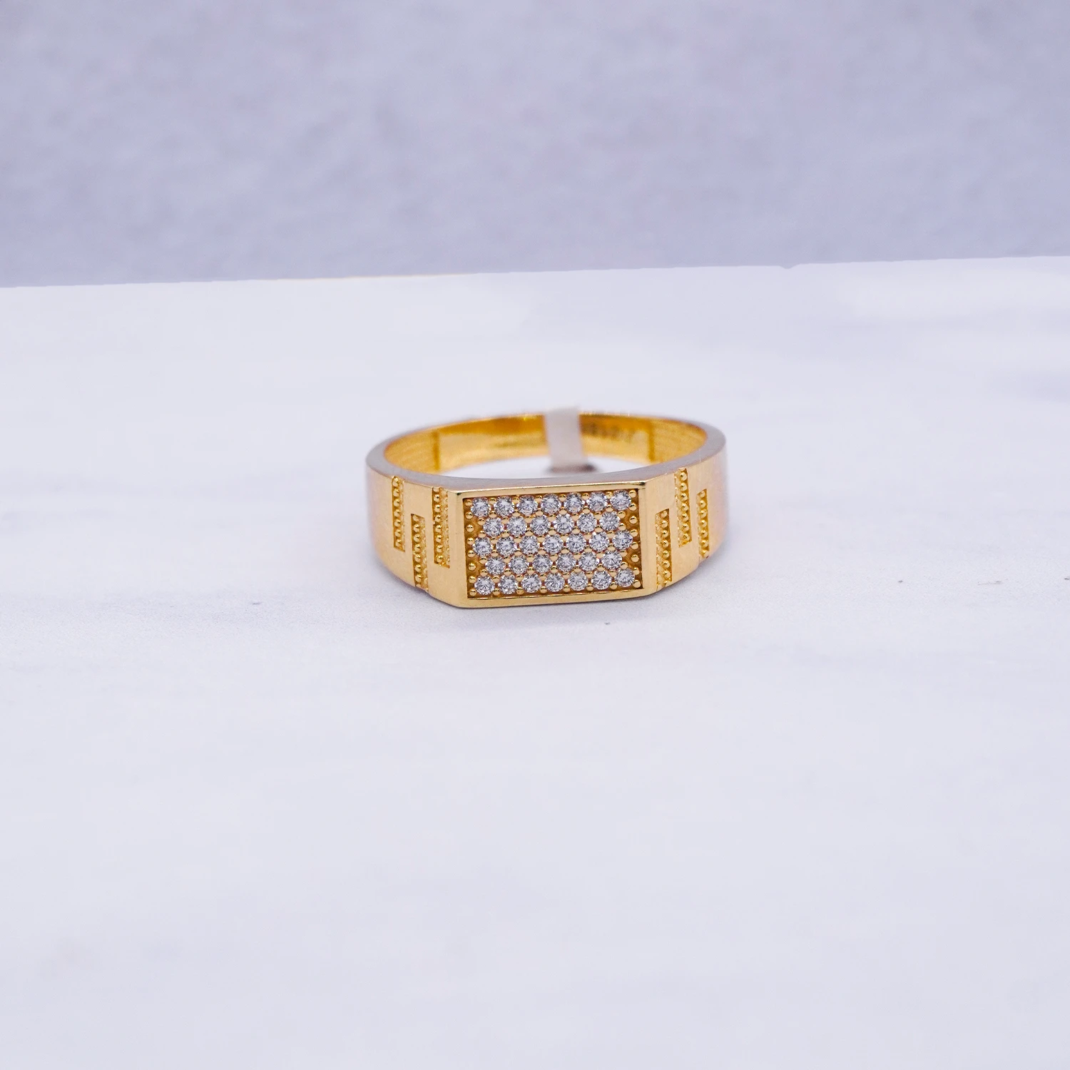 1951195.webp ANILLO PLACA CON ZIRCONES 18K - Image 1