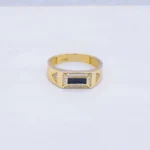 ANILLO PLACA CON ZIRCONES 18K