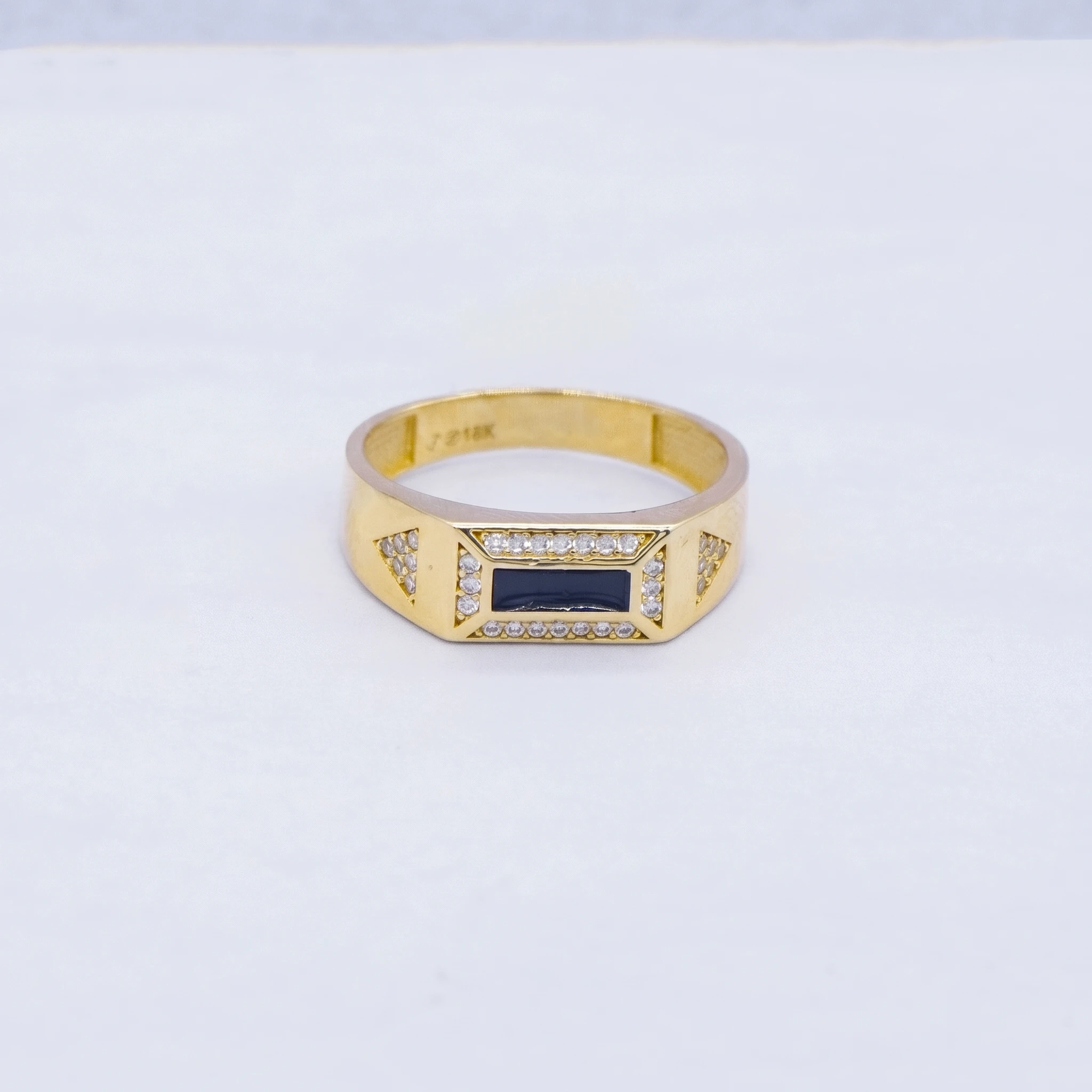 1951198.webp ANILLO PLACA CON ZIRCONES 18K - Image 1