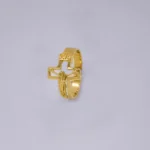 ANILLO PARA HOMBRE CRUZ CRISTO CALADO ORO 18K