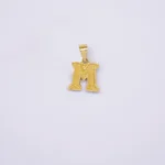 DIJE LETRA M ARENADA ORO 18K
