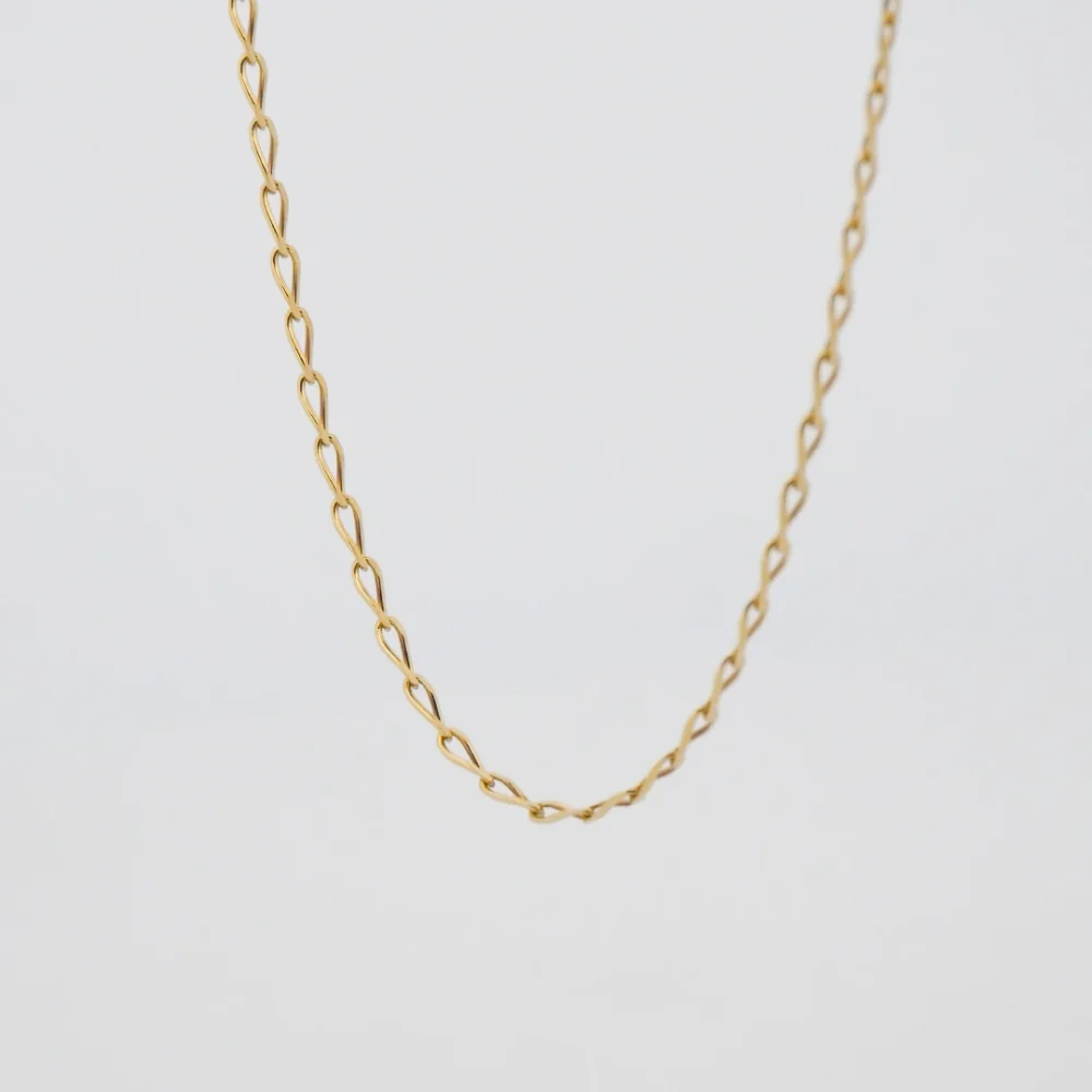 CADENA TEJIDO BANANA FINA ORO 18K