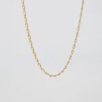 CADENA TEJIDO BANANA FINA ORO 18K
