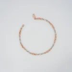 TOBILLERA TEJIDO EESPECIAL DOS OROS 18K