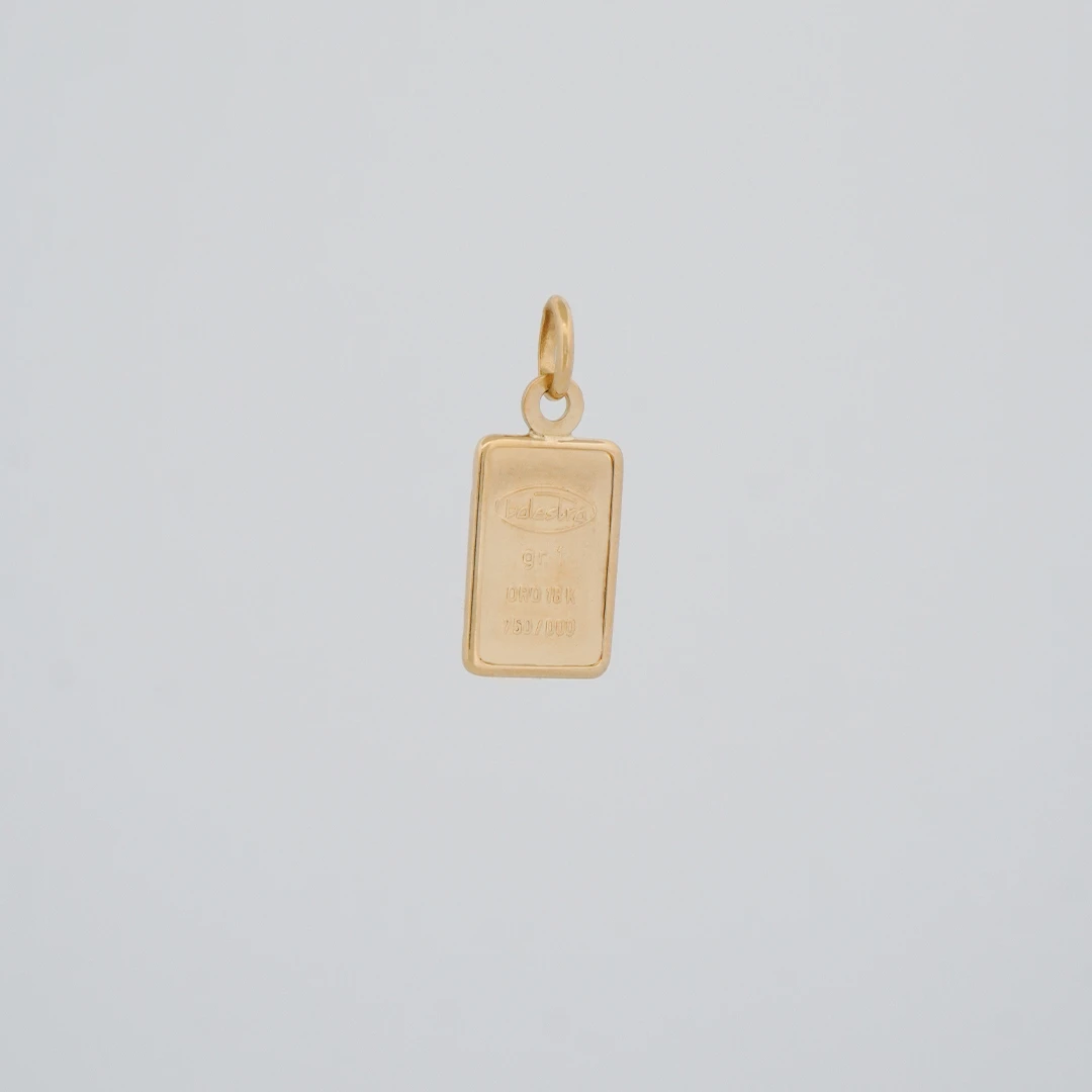 1522567.webp DIJE PLACA LINGOTE ORO 18K - Image 1