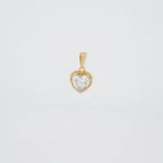 DIJE PIEDRA CORAZON JESUS ORO 18K