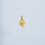 DIJE CORAZON LISO EN ORO 18 KILATES