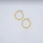 ARETES CANDONGAS HUECAS LISAS EN ORO 18 KILATES