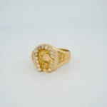 ANILLO PARA HOMBRE HERRADURA CABALLO ORO 18K
