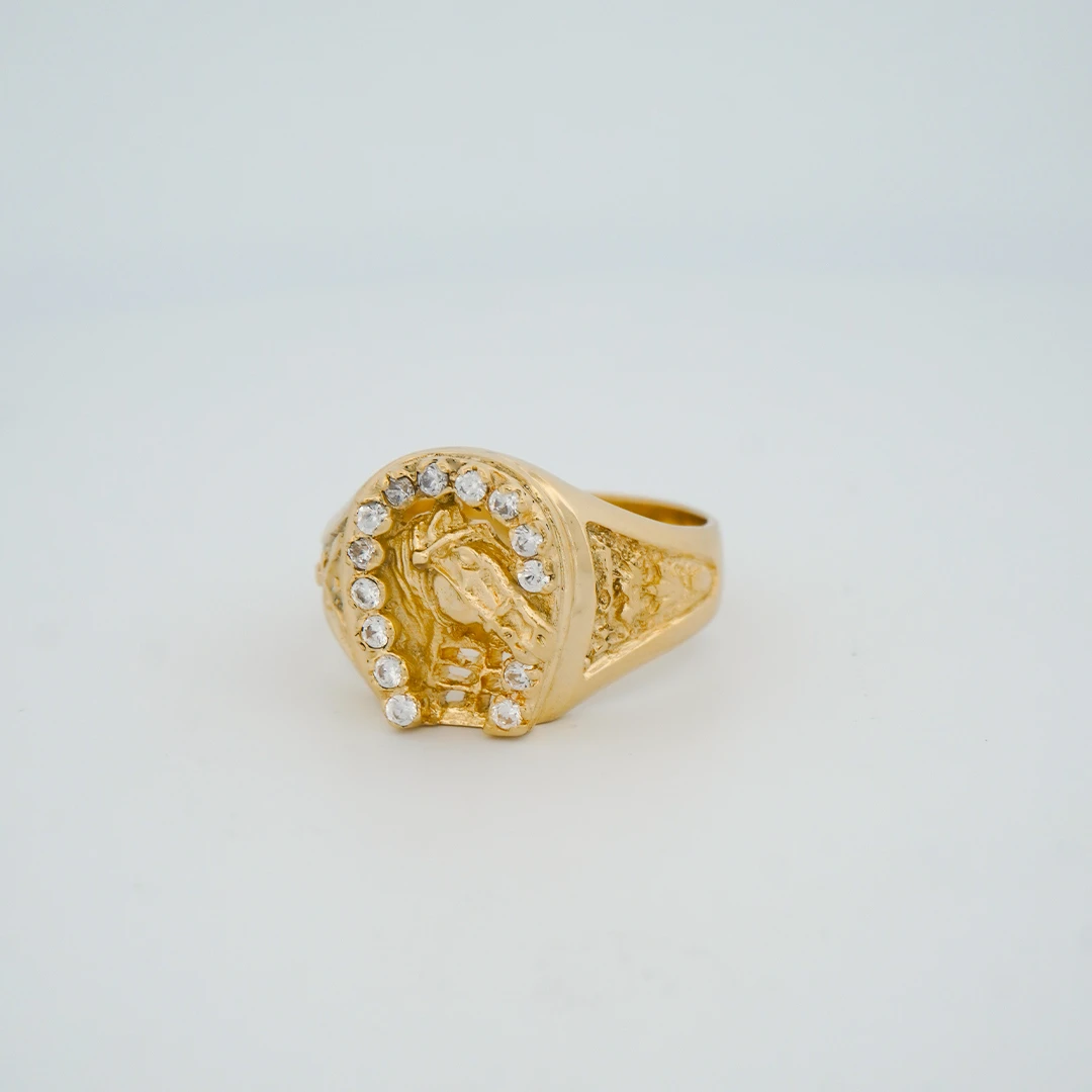 1551260.webp ANILLO PARA HOMBRE HERRADURA CABALLO ORO 18K - Image 1