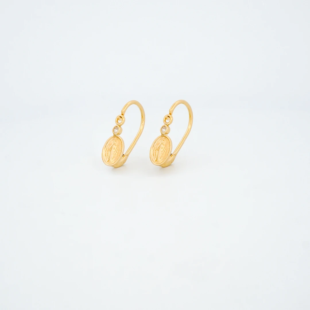 1551267.webp ARETES VIRGEN PIEDRAS ORO 18K - Image 1