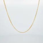 CADENA TEJIDO CUBABA HUECA LARGA ORO 18K