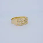 ANILLO PARA DAMA CALADO PIEDRAS EN ORO 18 KILATES