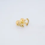 ARETES TOPOS ORTOPEDICOS CORAZON EN ORO 18 KILATES