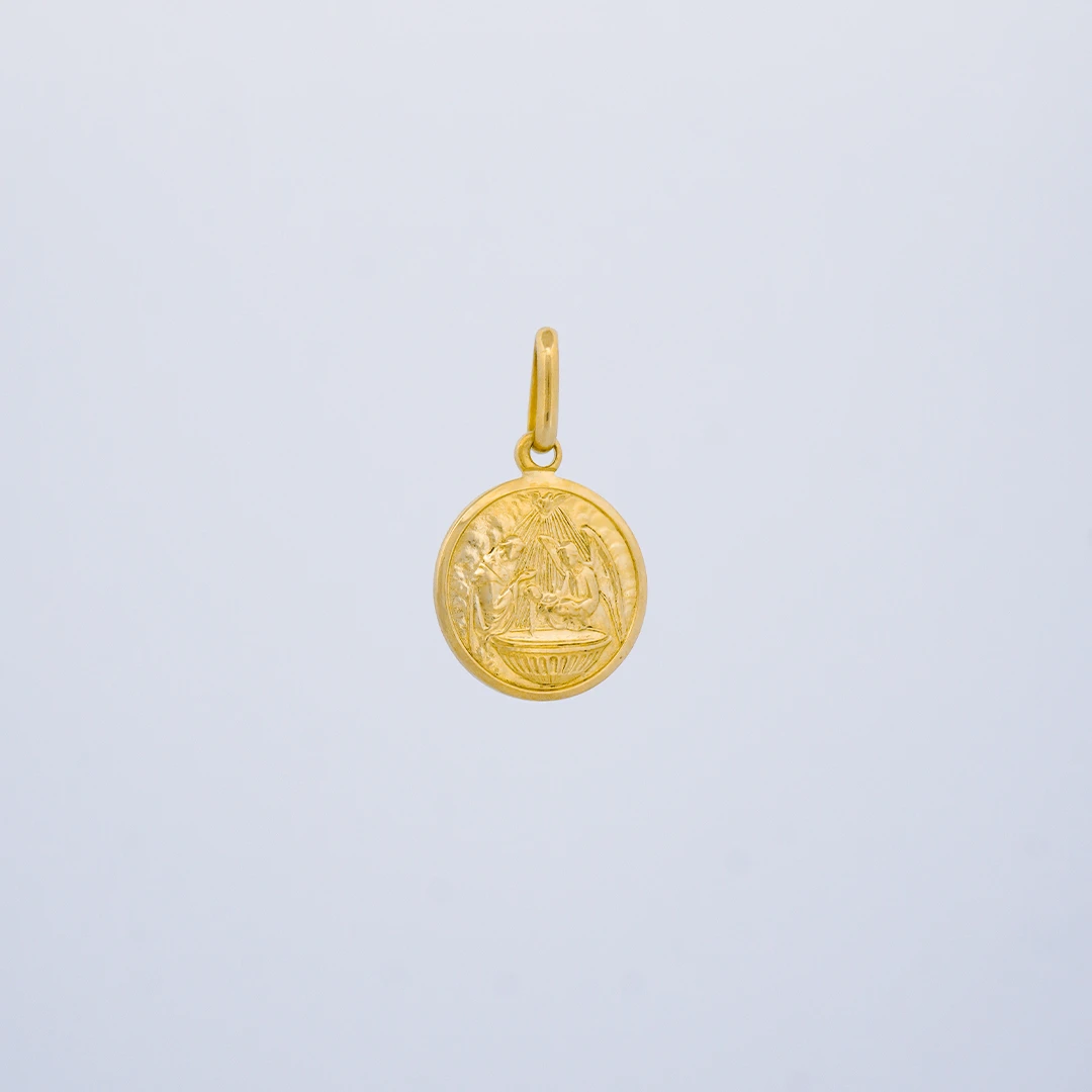 1657398.webp DIJE MEDALLA ANGEL ARENADA EN ORO 18 KILATES - Image 1