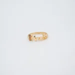 ANILLO PARA DAMA CALADO PRINCESA PIEDRAS ORO