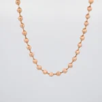 CADENA TEJIDO MILITAR ORO ROSA 18K