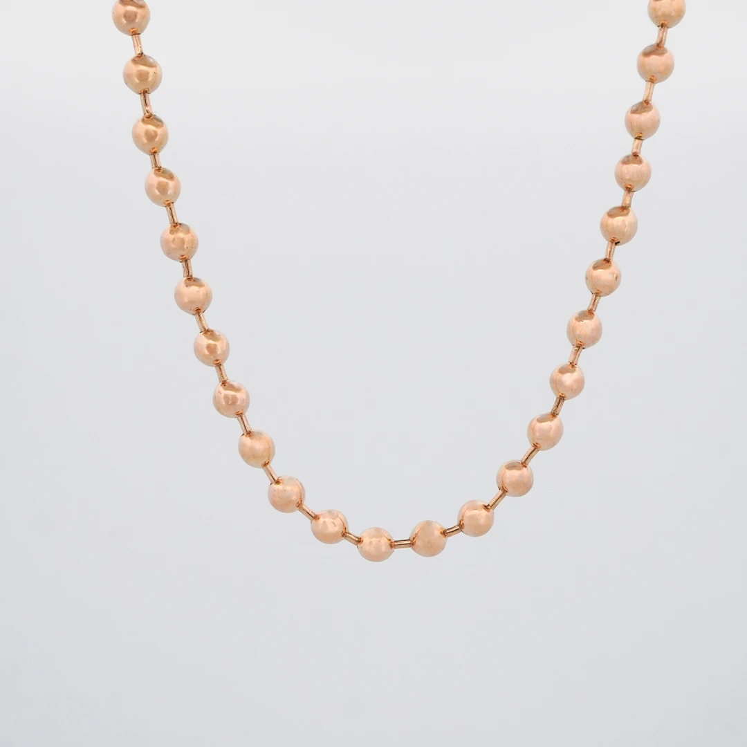 1872355.webp CADENA TEJIDO MILITAR ORO ROSA 18K - Image 1