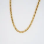 CADENA TEJIDO ESCALERA HUECA ORO 18K