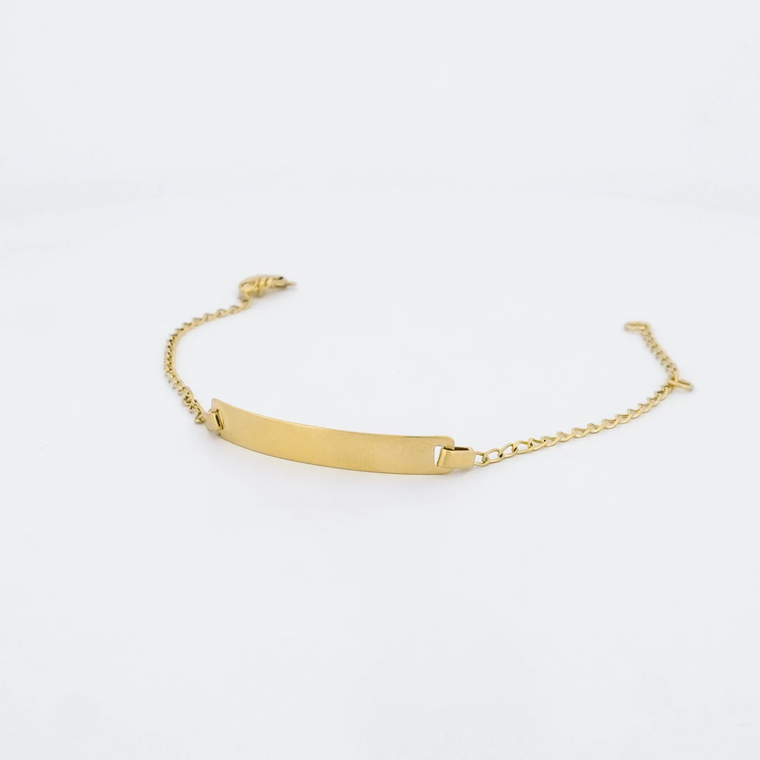 1951371.webp PULSO PLACA TEJIDO BANANA EN ORO 18 KILATES - Image 1