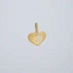 DIJE CORAZON LETRA J EN ORO 18 KILATES