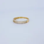 ANILLO PARA DAMA TENNIS CALADO EN ORO 18 KILATES