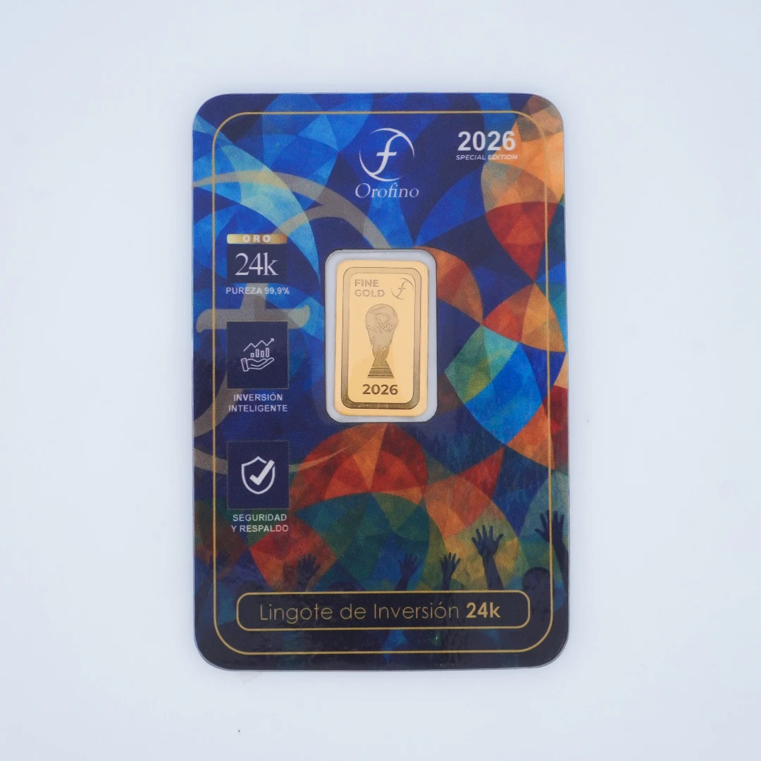 OFEC-20262.webp LINGOTE DE ORO 24K EDICIÓN ESPECIAL MUNDIAL 2026 - Image 1