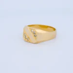 ANILLO PARA HOMBRE LISO TIPO COLMENA EN ORO 18K