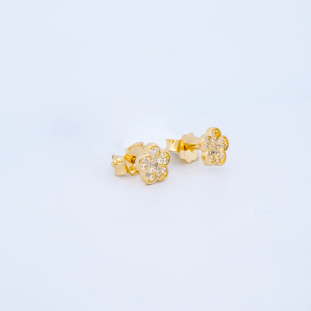 1503274.webp ARETES TOPOS TRÉBOL EN ORO 18K - Image 1