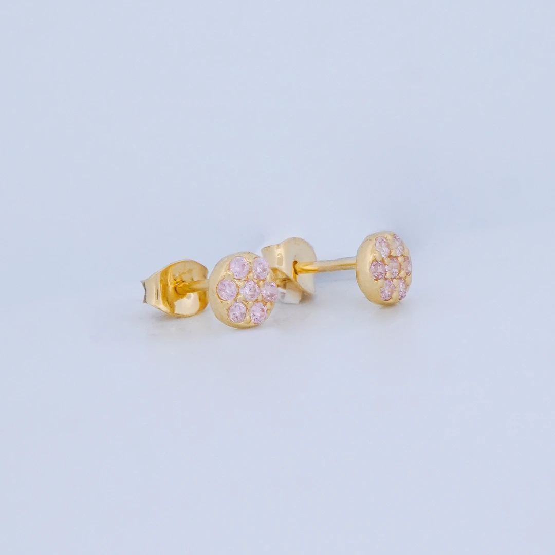 1503280.webp ARETES TOPOS FLOR EN ORO 18K - Image 1