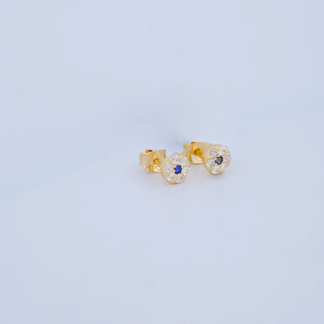 1503281.webp ARETES TOPOS FLOR EN ORO 18K - Image 1