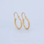 ARETES CANDONGAS LISAS EN ORO 18K
