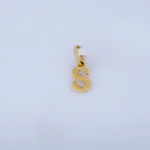 DIJE LETRA S LISA EN ORO 18K