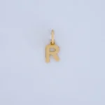 DIJE LETRA R LISA EN ORO 18K