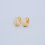 Aretes Candongas Lisas en Oro 18 Kilates