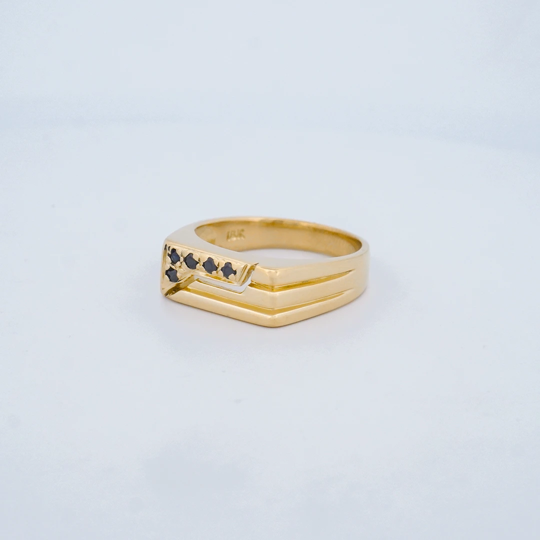 1503327.webp Anillo para Hombre Piedras Negras en Oro 18 Kilates - Image 1