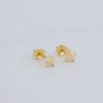 ARETES TOPOS ESTRELLA EN ORO 18K