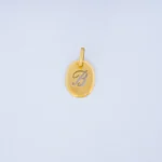 DIJE MEDALLA LETRA B EN ORO 18K