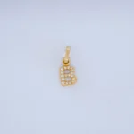 DIJE LETRA B CON PIEDRAS EN ORO 18K