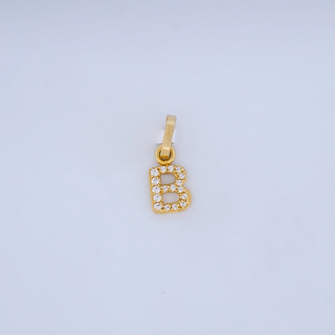 1516137.webp DIJE LETRA B CON PIEDRAS EN ORO 18K - Image 1
