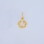 DIJE MEDALLA TRÉBOL EN ORO 18K