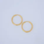 ARETES CANDONGAS LISAS HUECAS EN ORO 18K